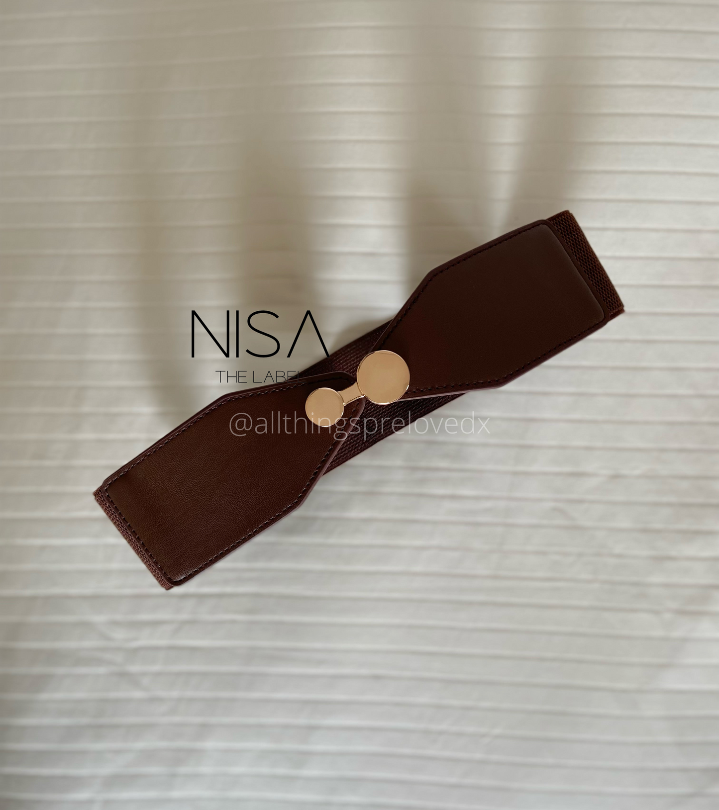 Dual sphere metal buckle waist cincher belt