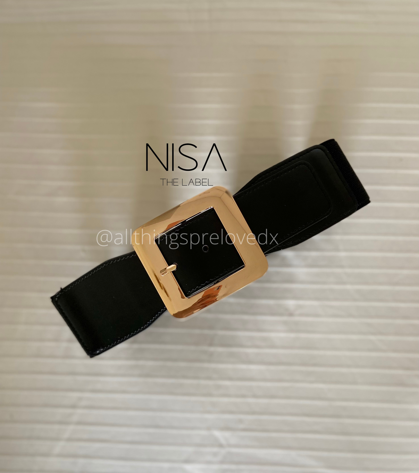Rectangle buckle with hook waist cincher belt