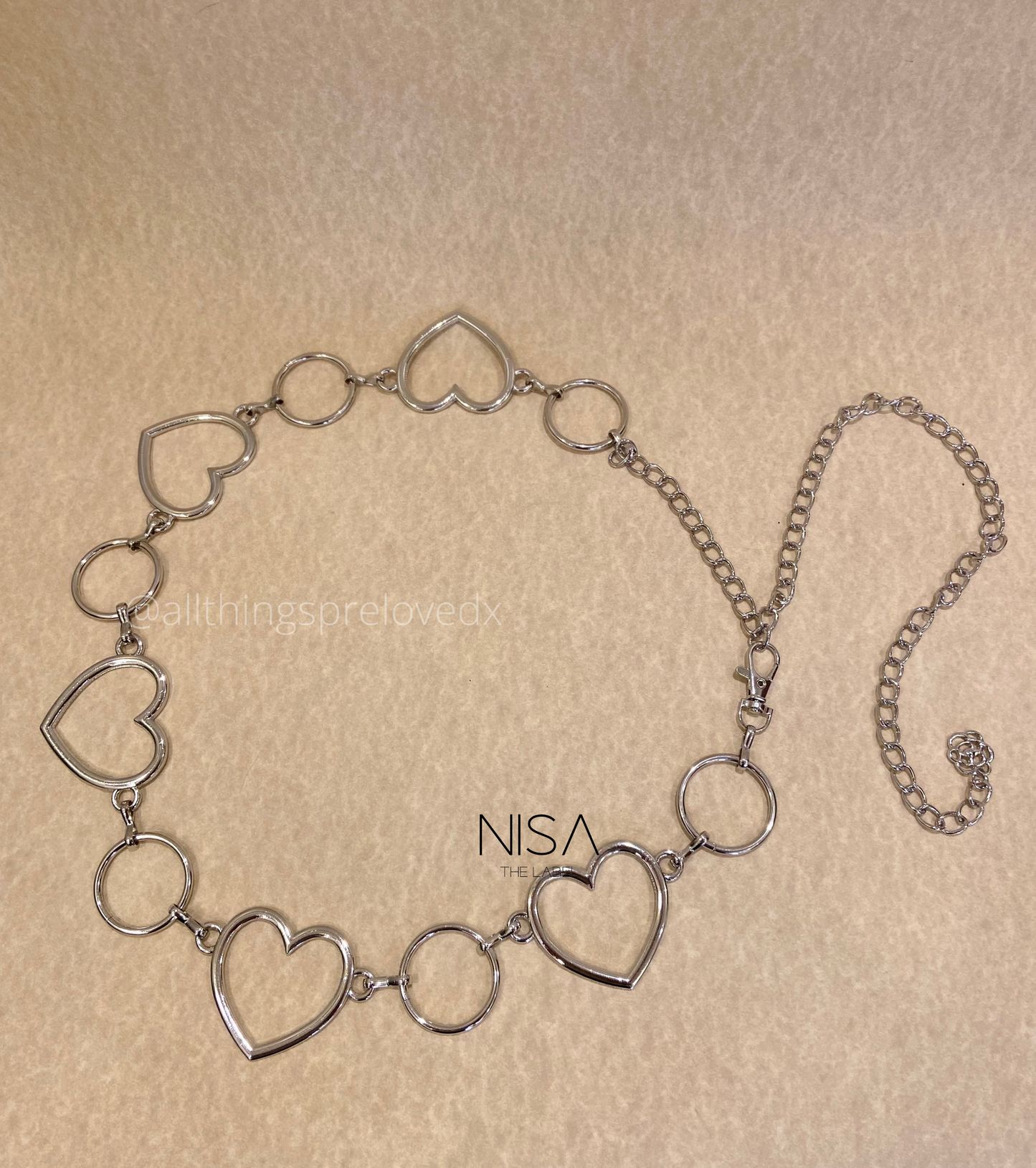 Heart chain belt