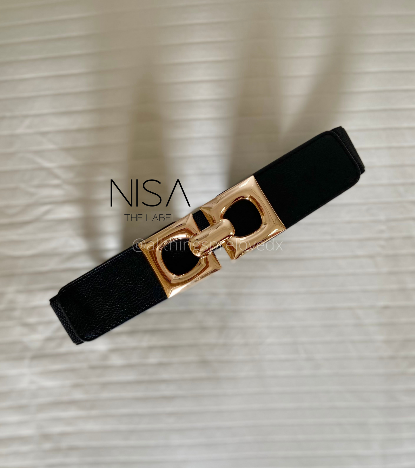 Dual accent square buckle waist cincher belt
