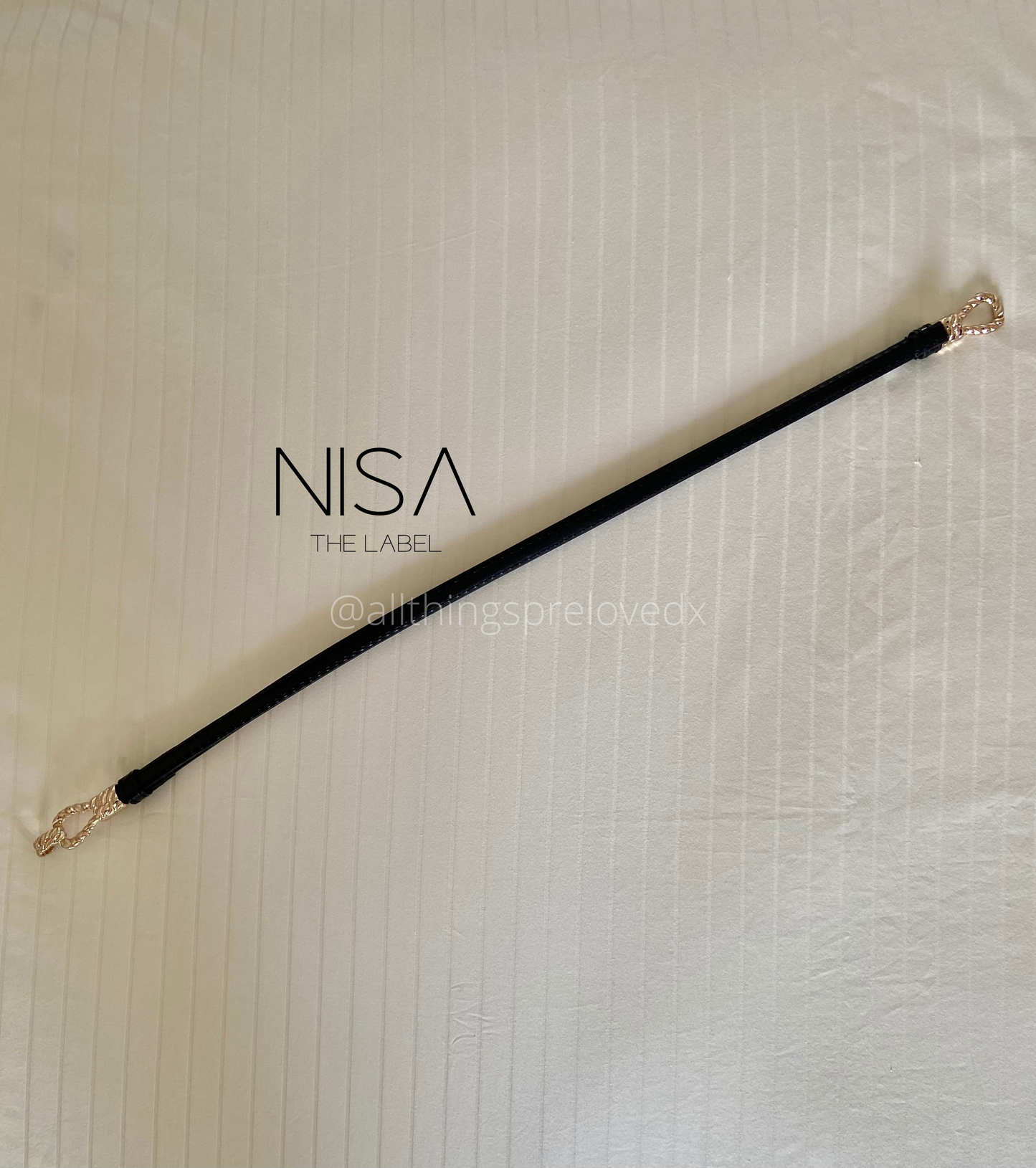 Gold foil rope petal buckle adjustable thin belt