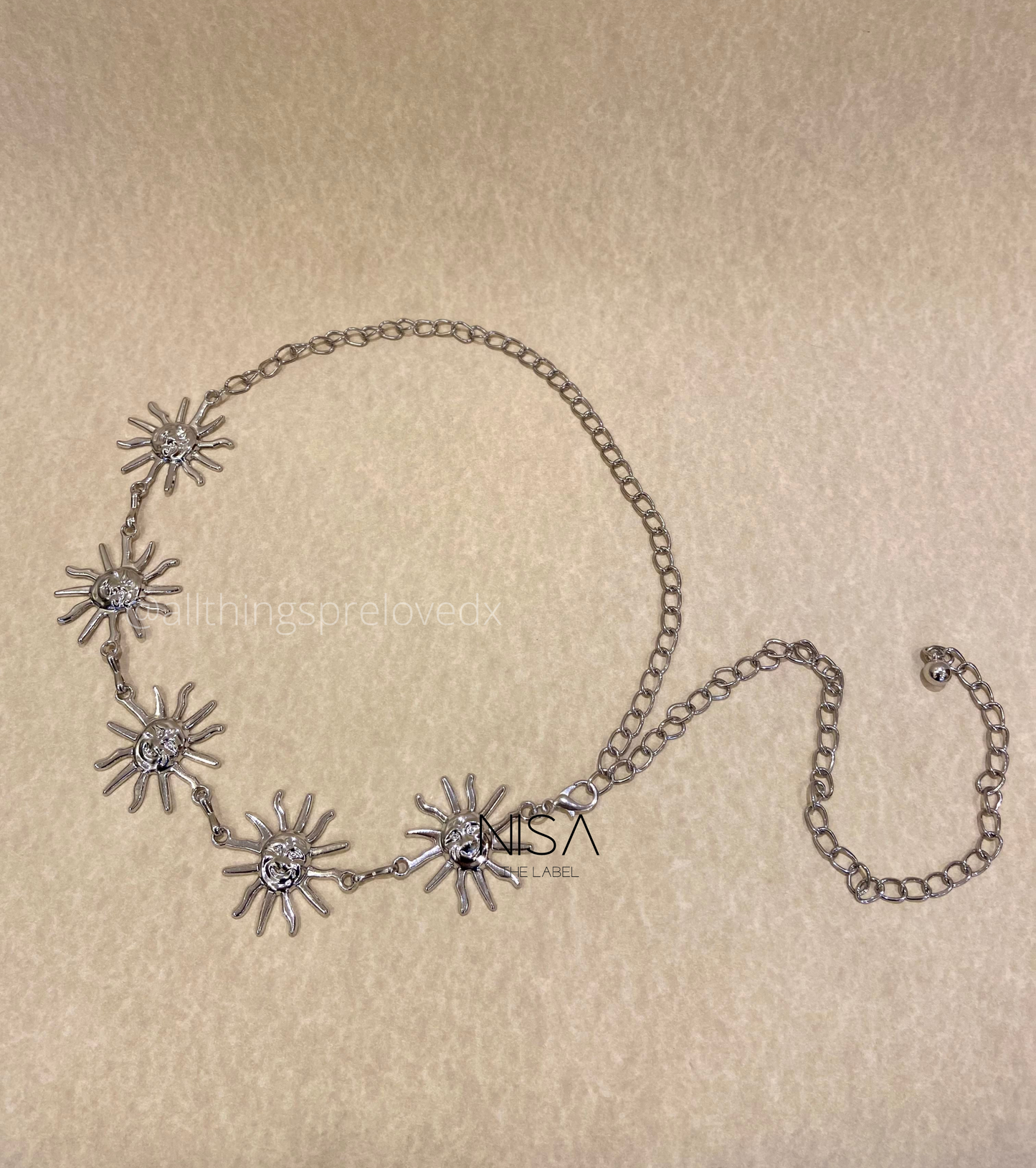 Rays metal chain waist belt