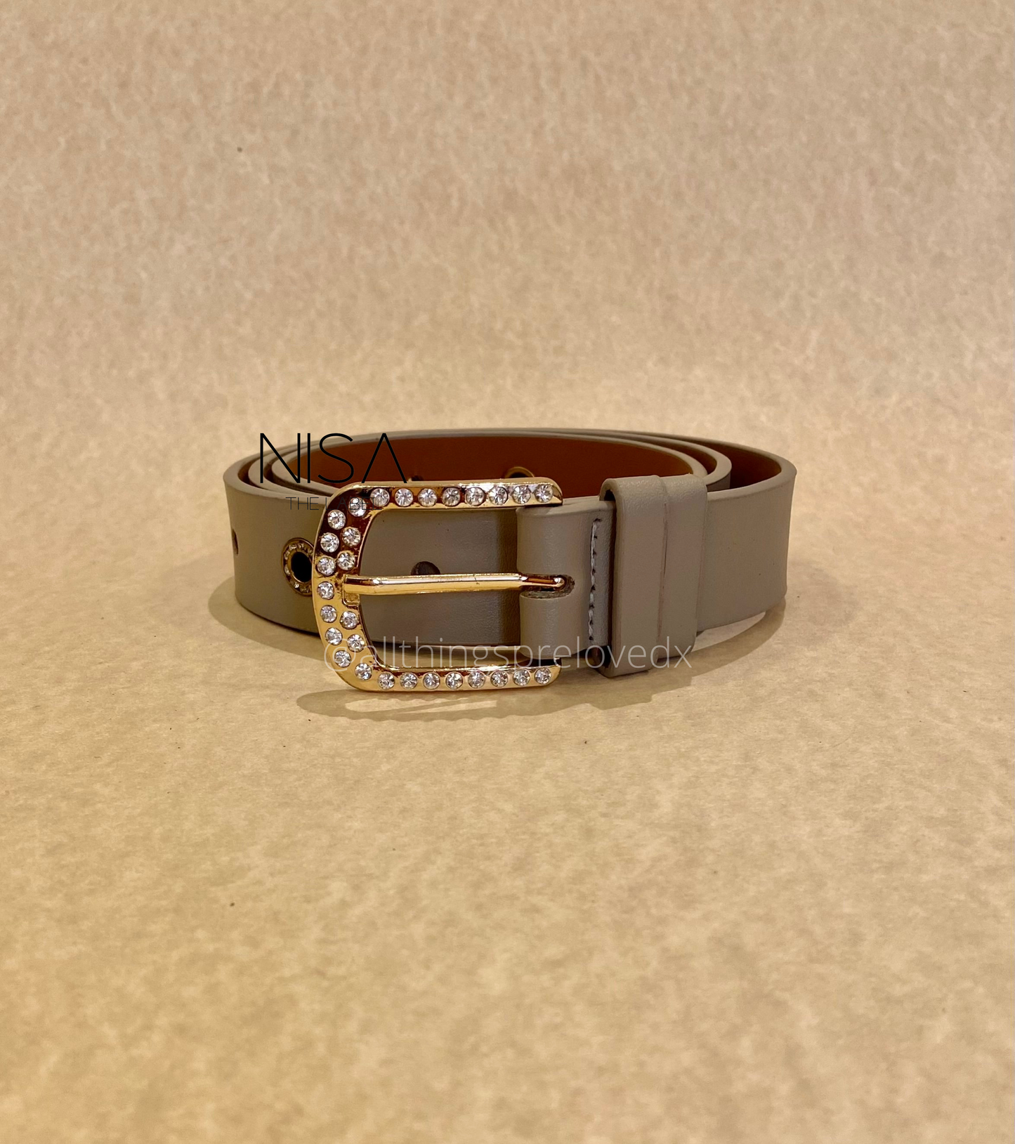 Rhinestone metal buckle eyelet rhinestone basic belt