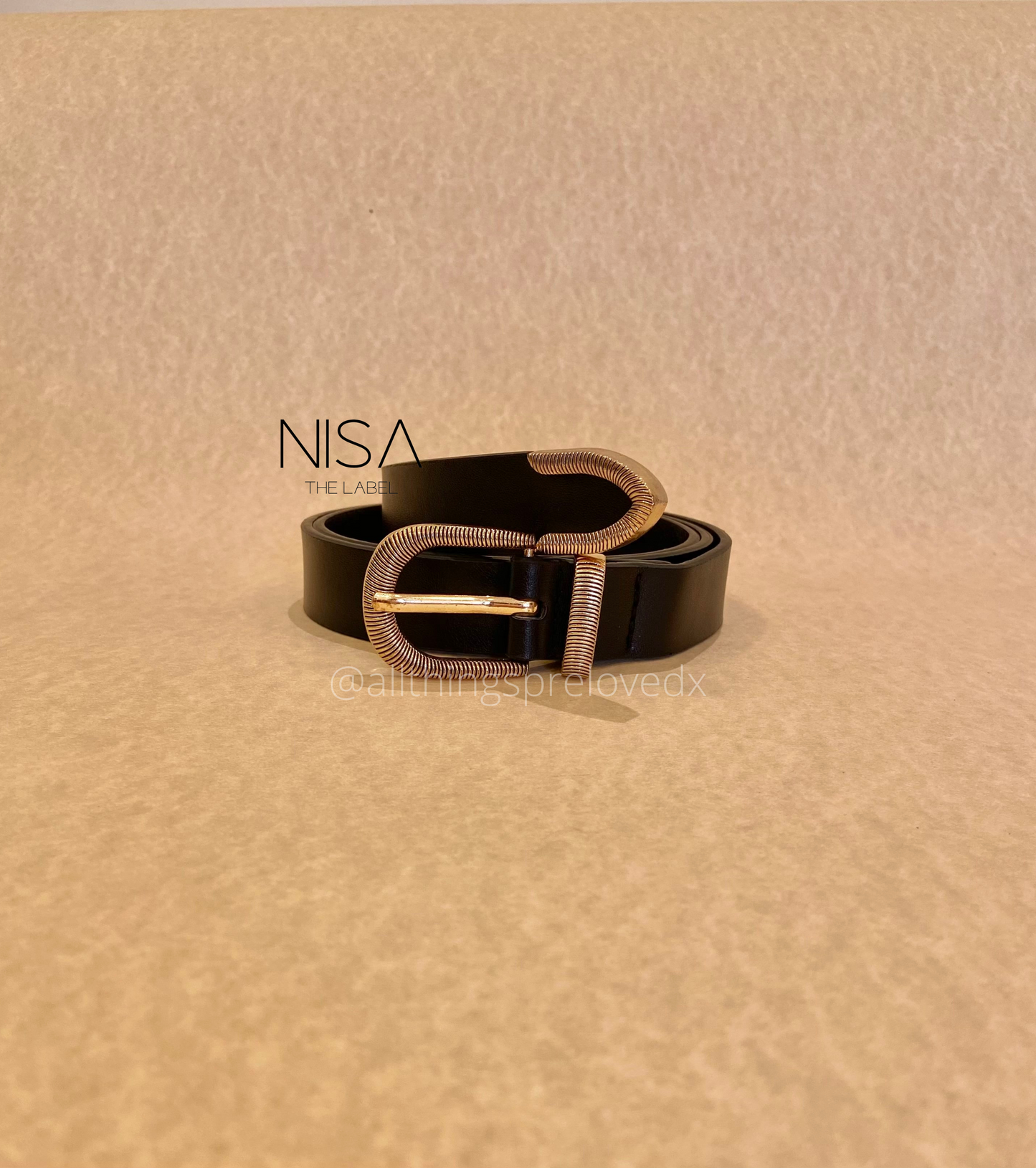 Metal spring texture buckle buckle basic belt