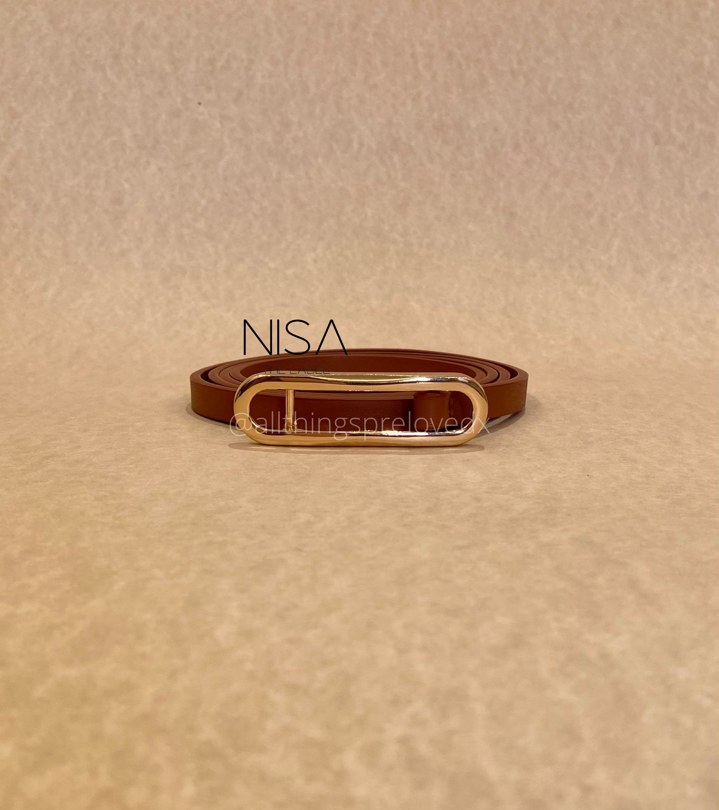 Skinny sleek elegant thin basic belt