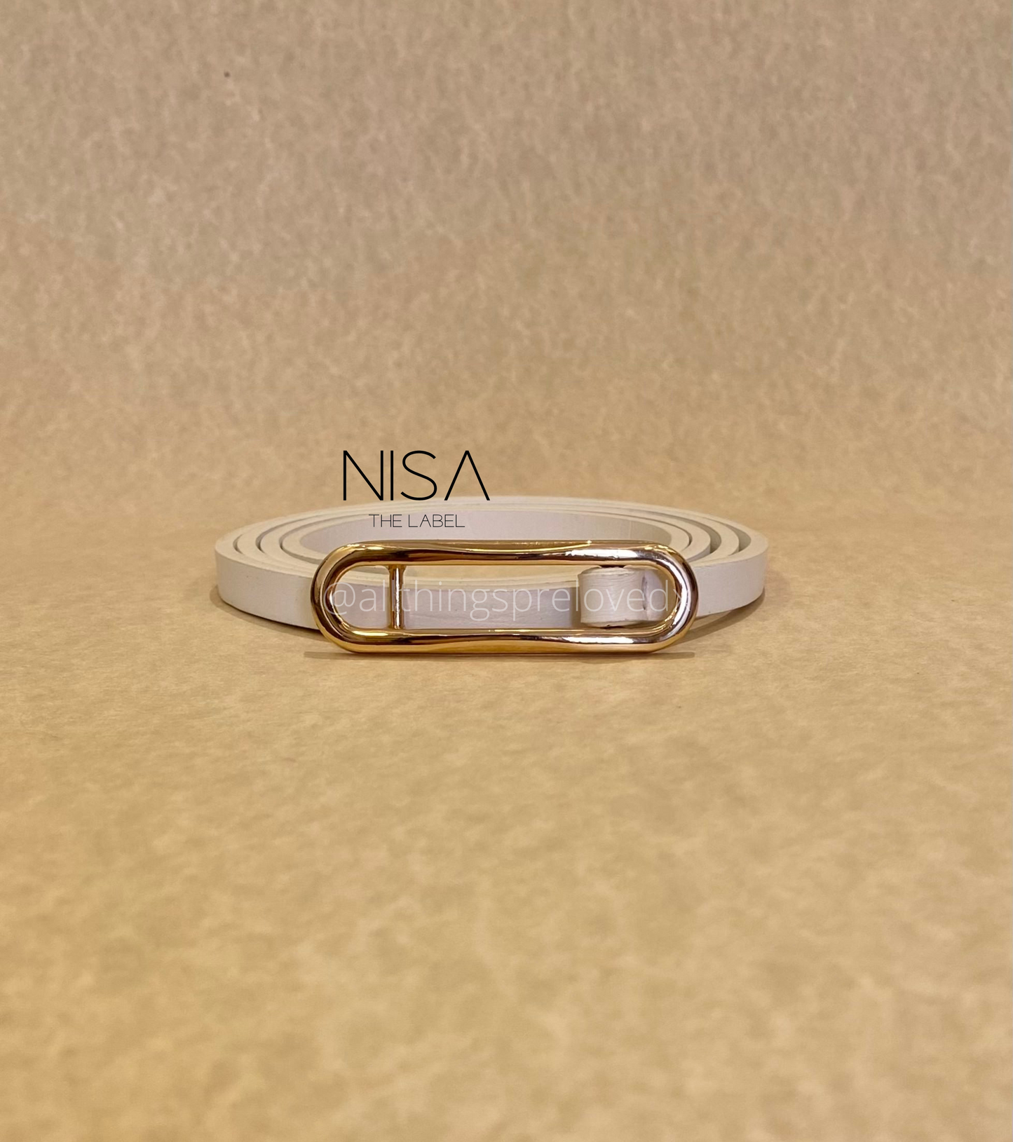 Skinny sleek elegant thin basic belt