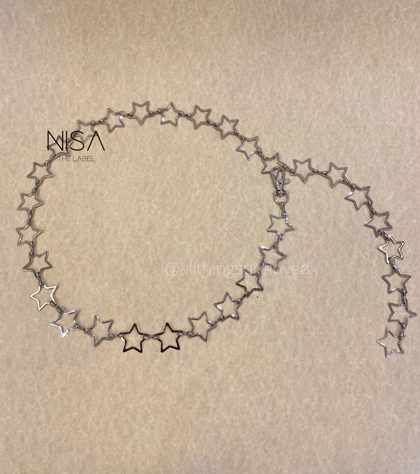 All star metal chain waist belt