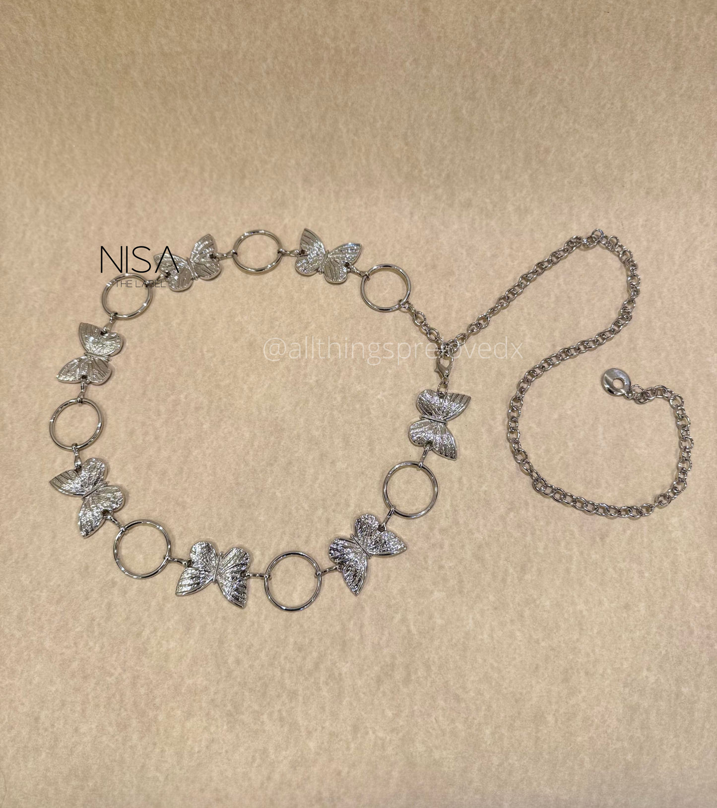 Big WOW mercury butterfly metal chain belt