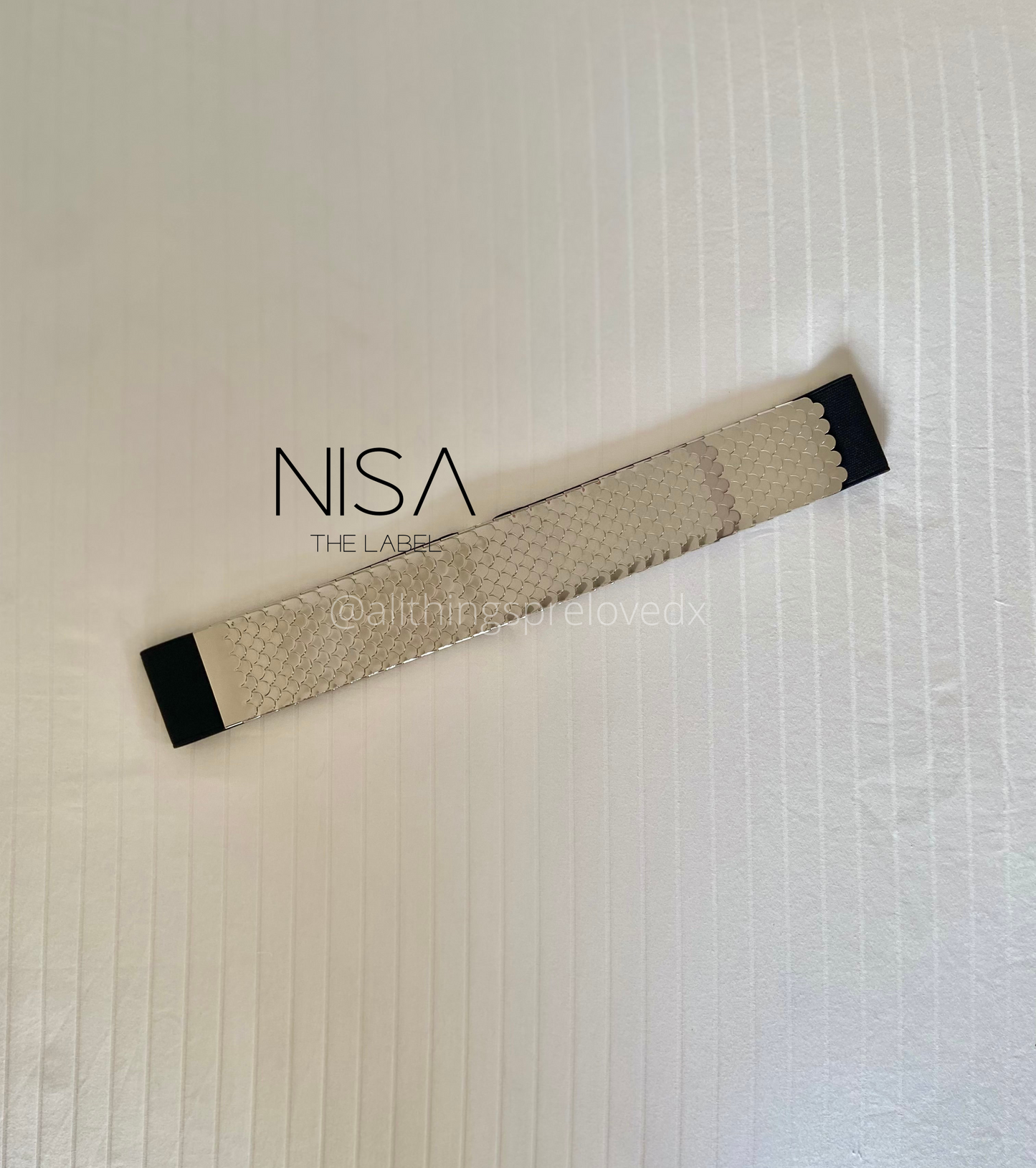 Metal scales waist cincher belt