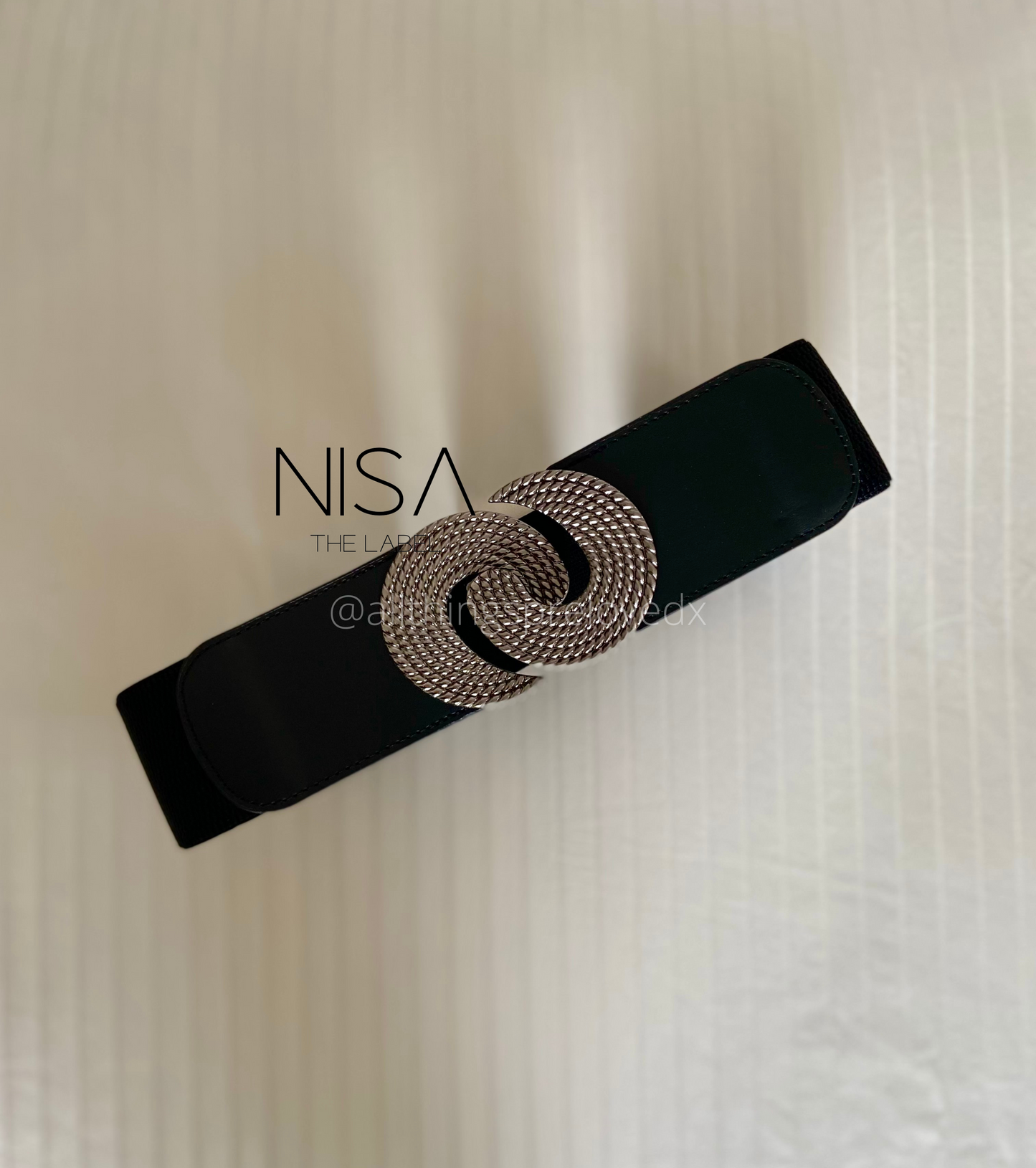 Spiral metal buckle waist cincher belt