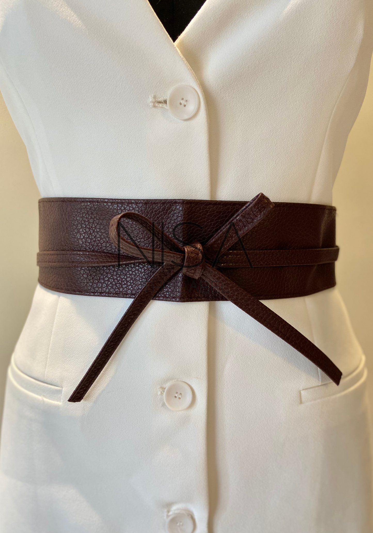 Tie-knot waist cincher belt