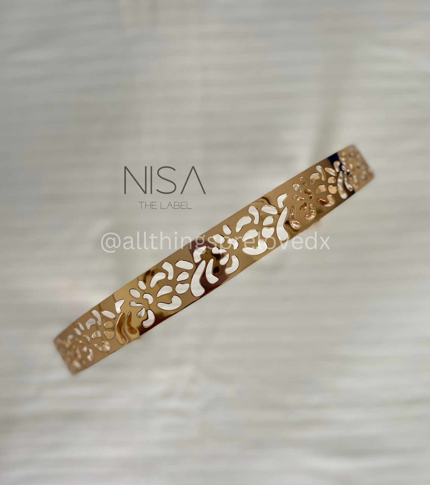Gold design waist cincher belt
