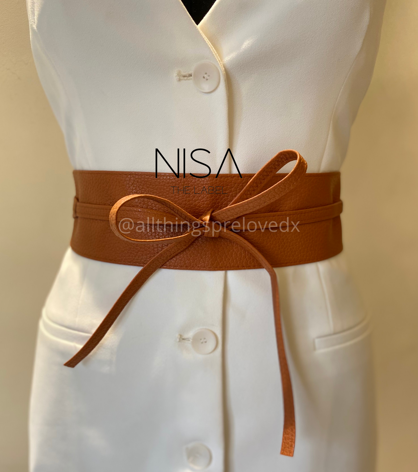 Tie-knot waist cincher belt