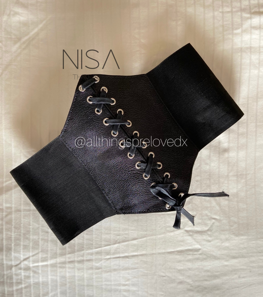 Double sided underbust corset belt