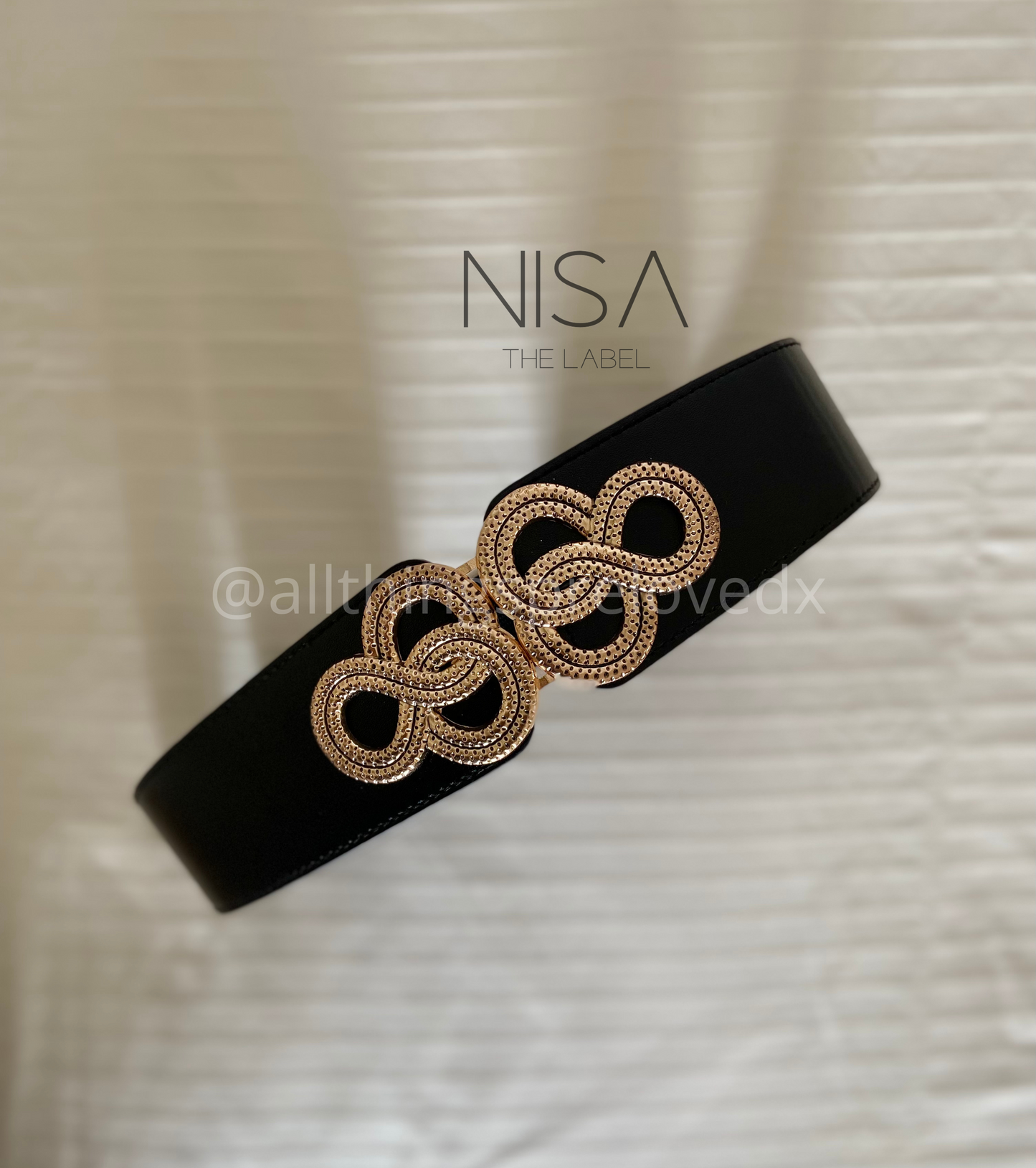 Infinity buckle waist cincher belt