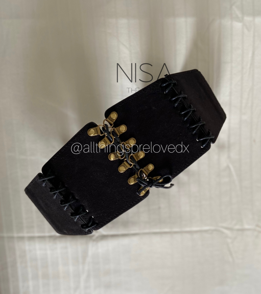 Suede vintage corset belt