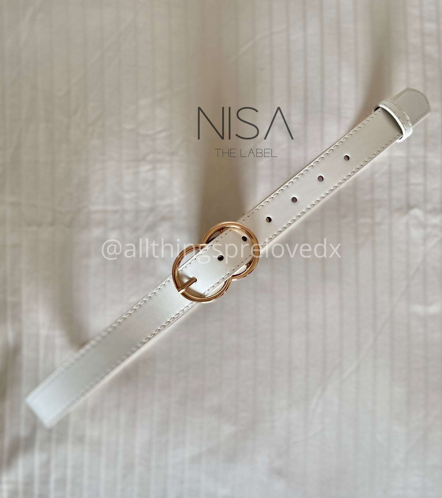 Cloud buckle basic belt