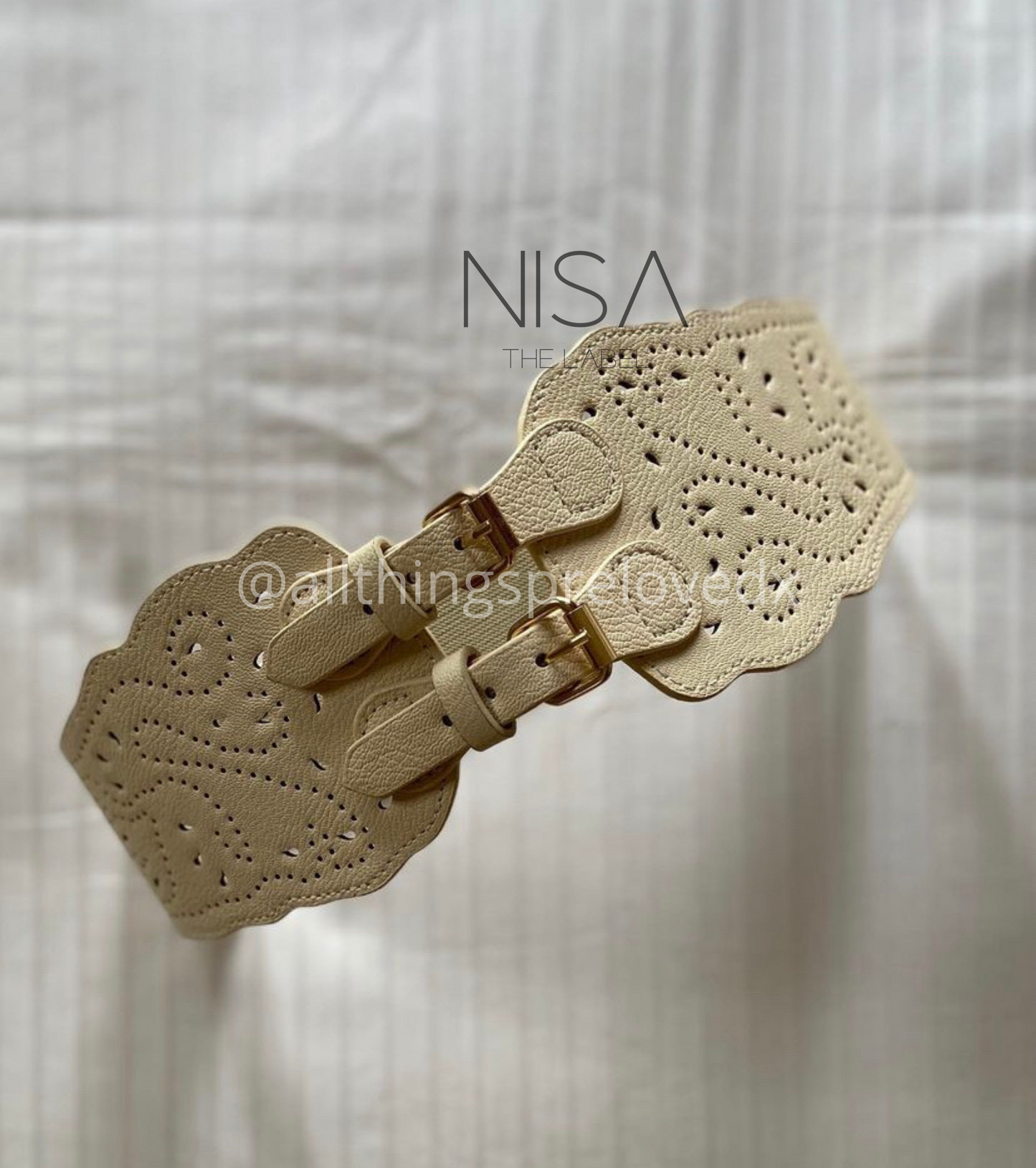 Open work waist cincher belt