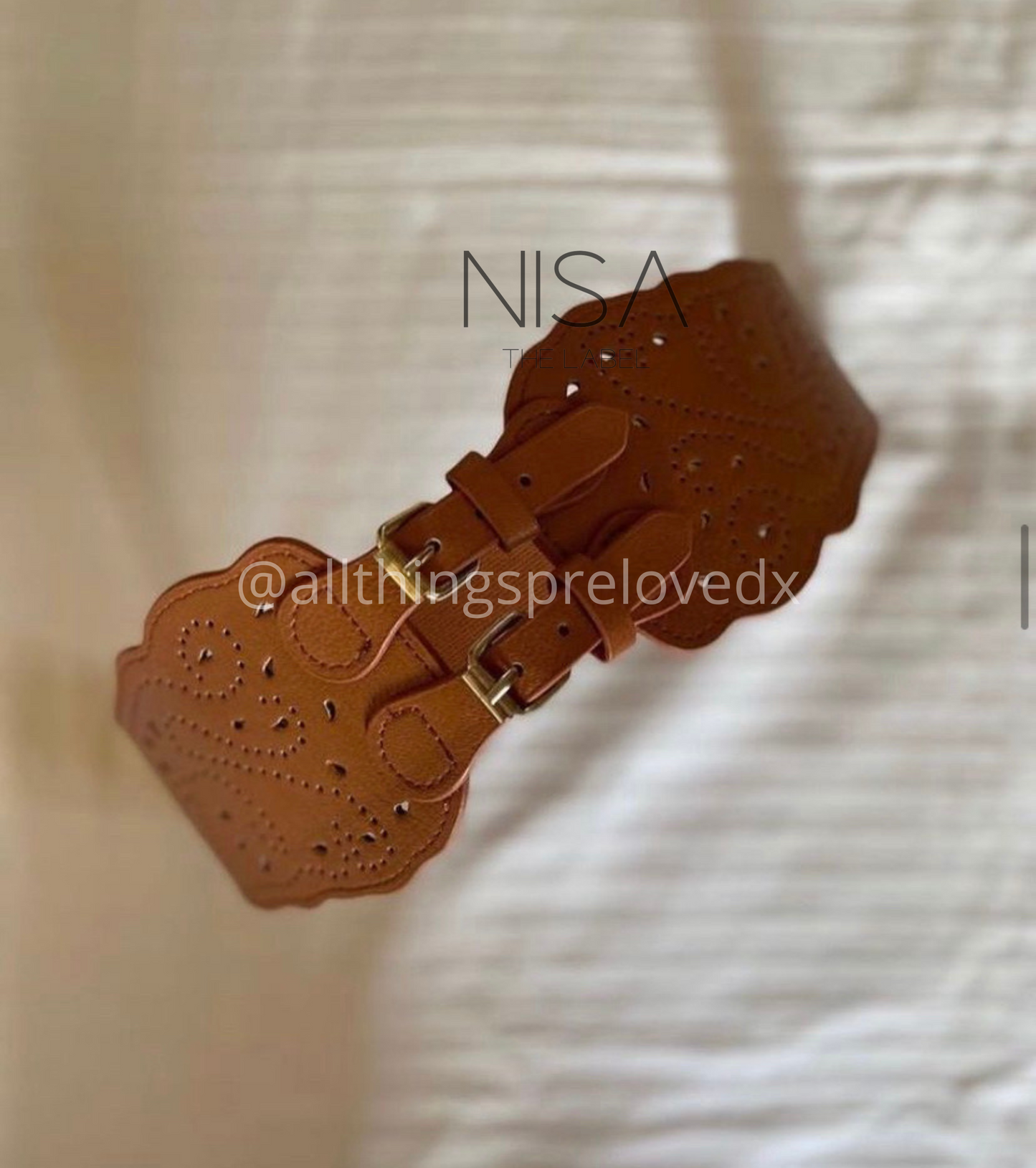 Open work waist cincher belt
