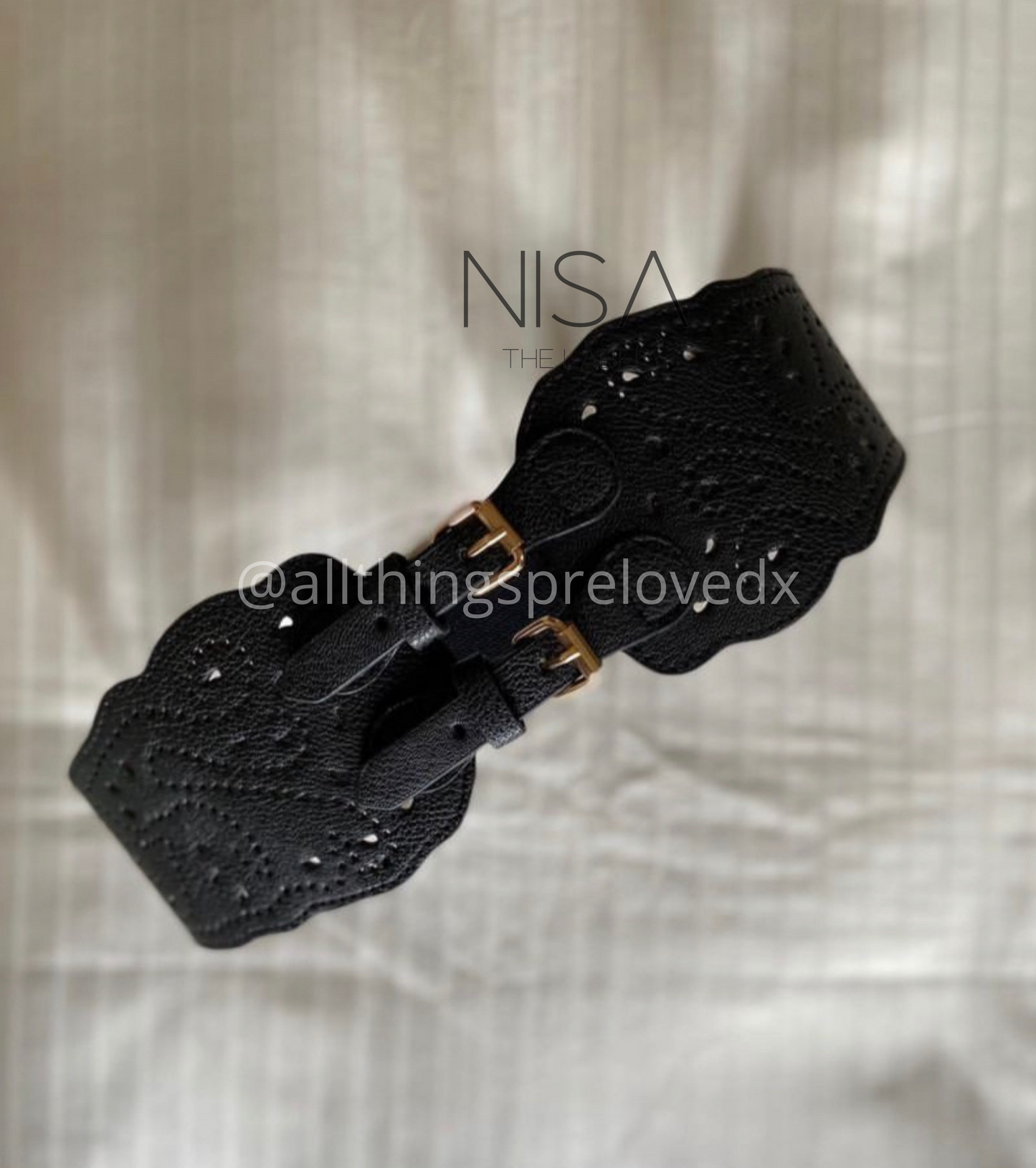 Open work waist cincher belt