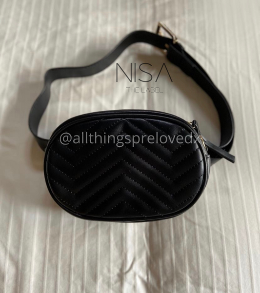 Quilted fanny pack belt bag