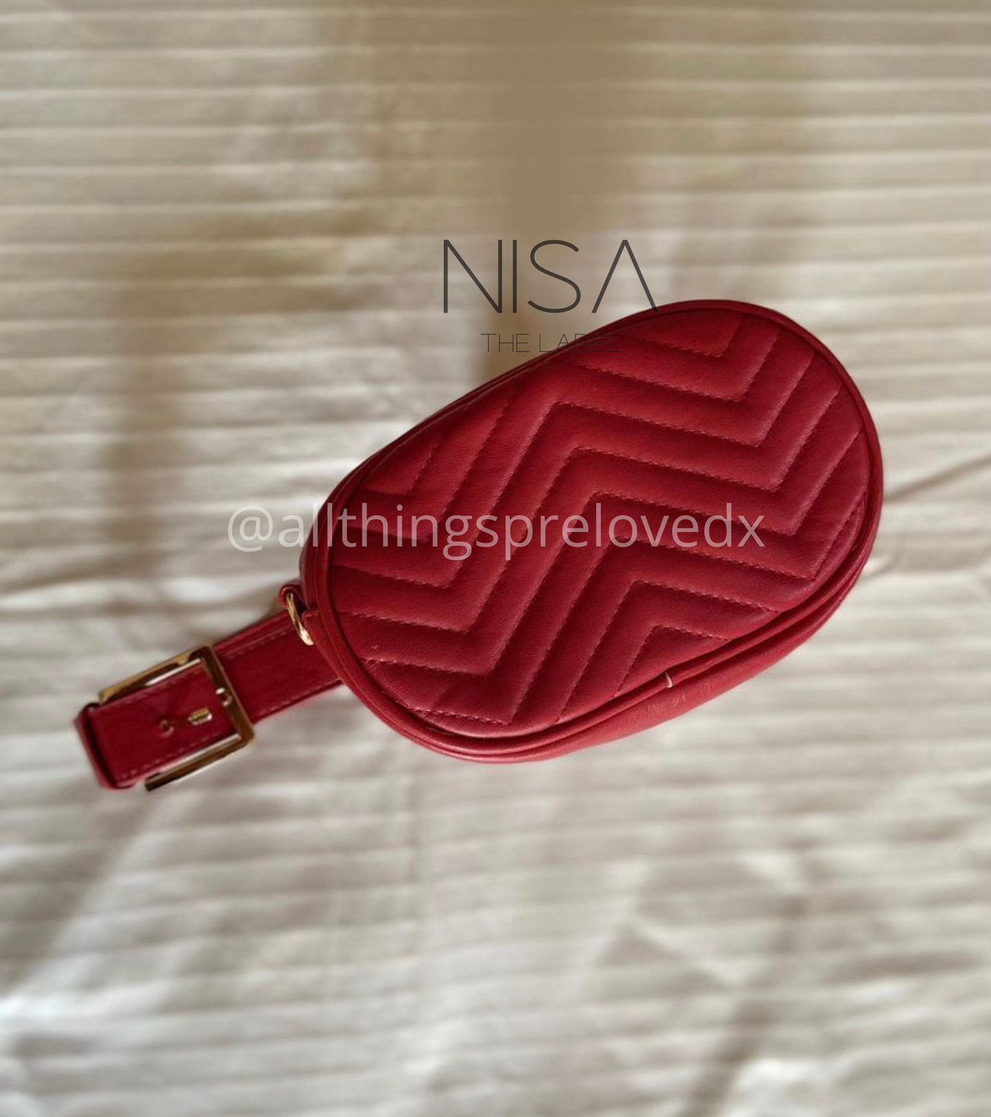 Quilted fanny pack belt bag