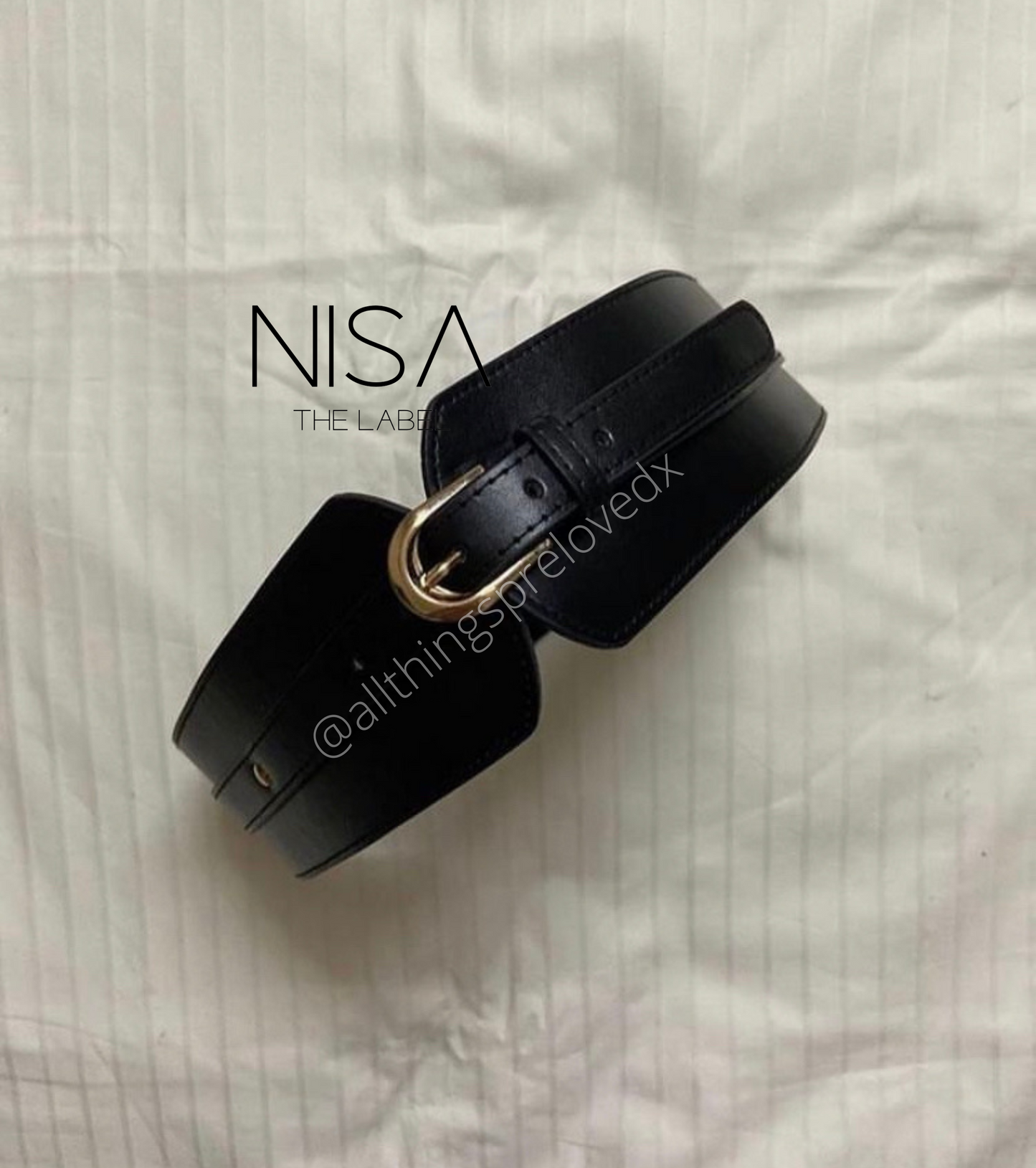 Wide waist cincher belt