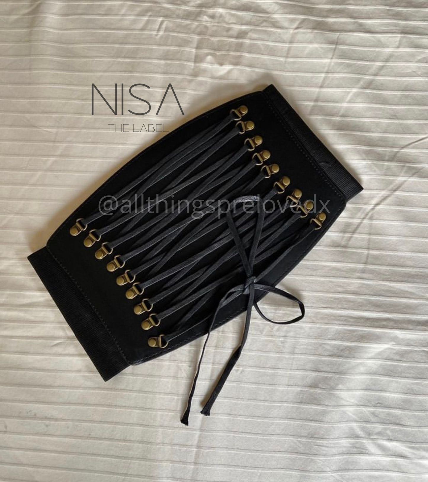 Broad vintage corset belt