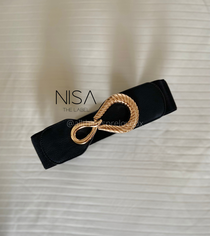 Petal infiniti buckle waist cincher belt