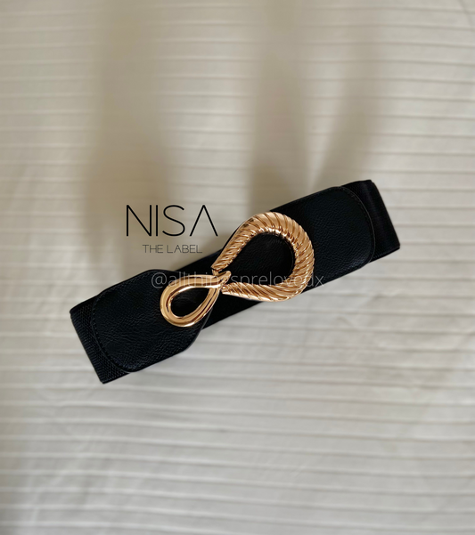 Petal infiniti buckle waist cincher belt