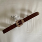 Vintage metal buckle basic belt