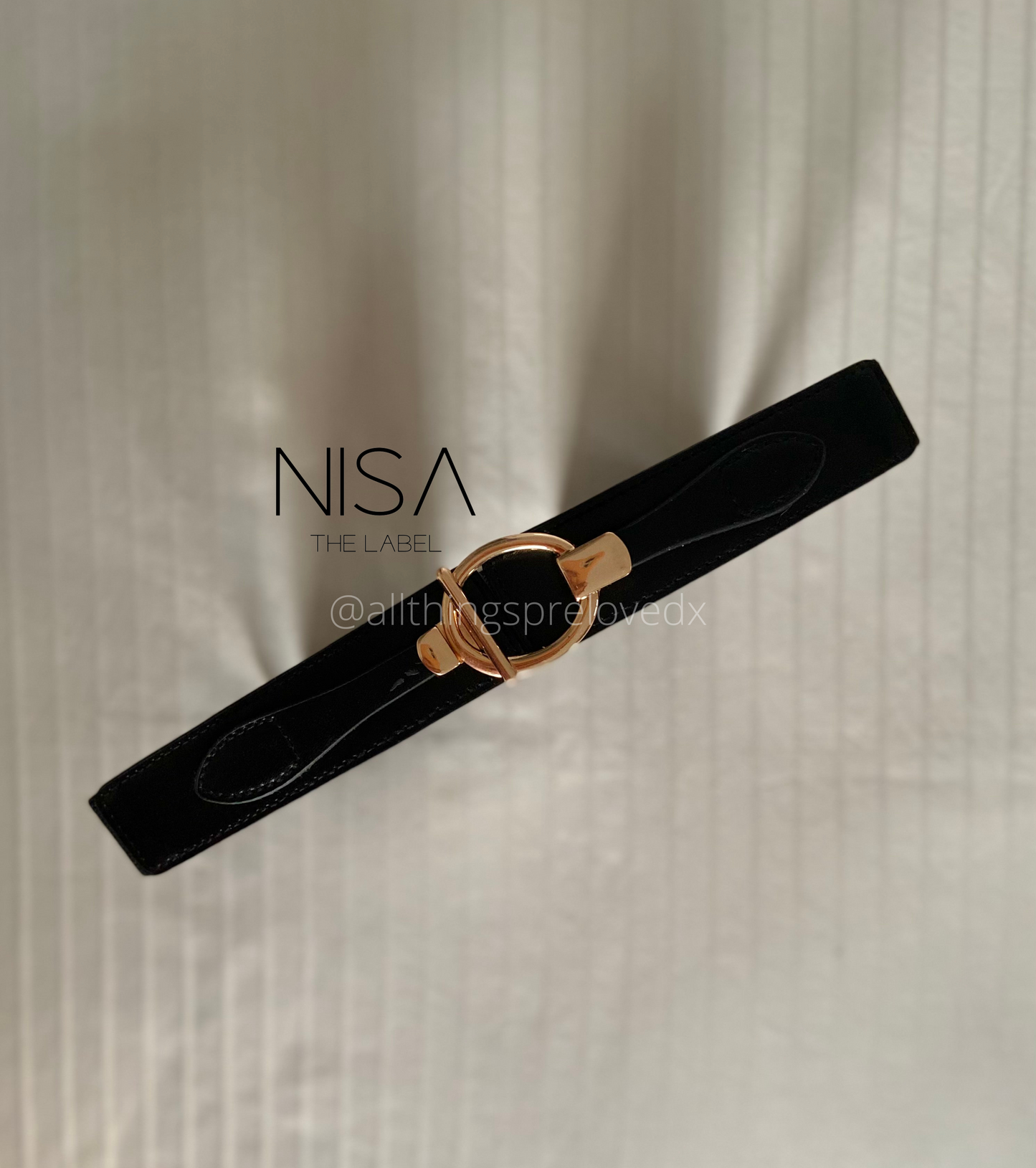 Oval T buckle waist cincher belt