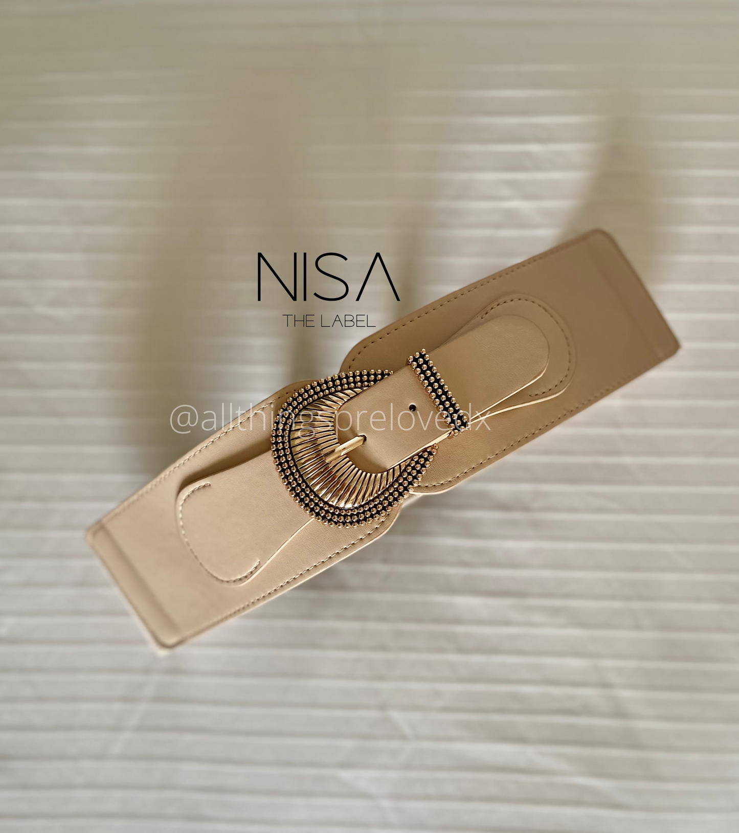 Single shell buckle waist cincher belt