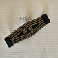 Interlock studded waist cincher belt