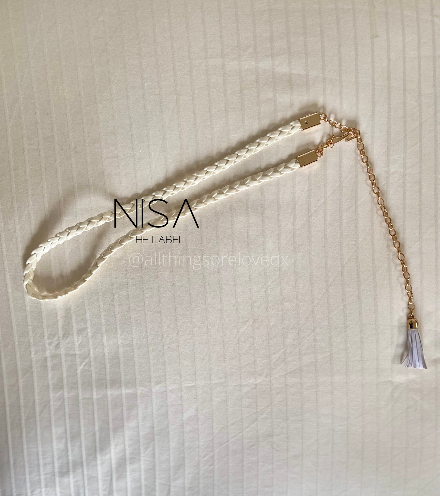 Braided thin waist belt