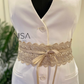 Lace tie knot waist cincher belt