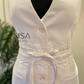 Lace tie knot waist cincher belt