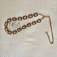 Gem detailed metal waist chain