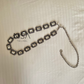 Gem detailed metal waist chain