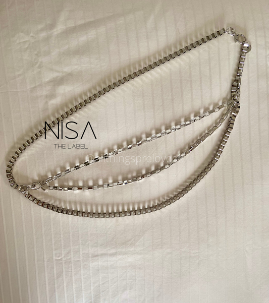 Link metal chain belt