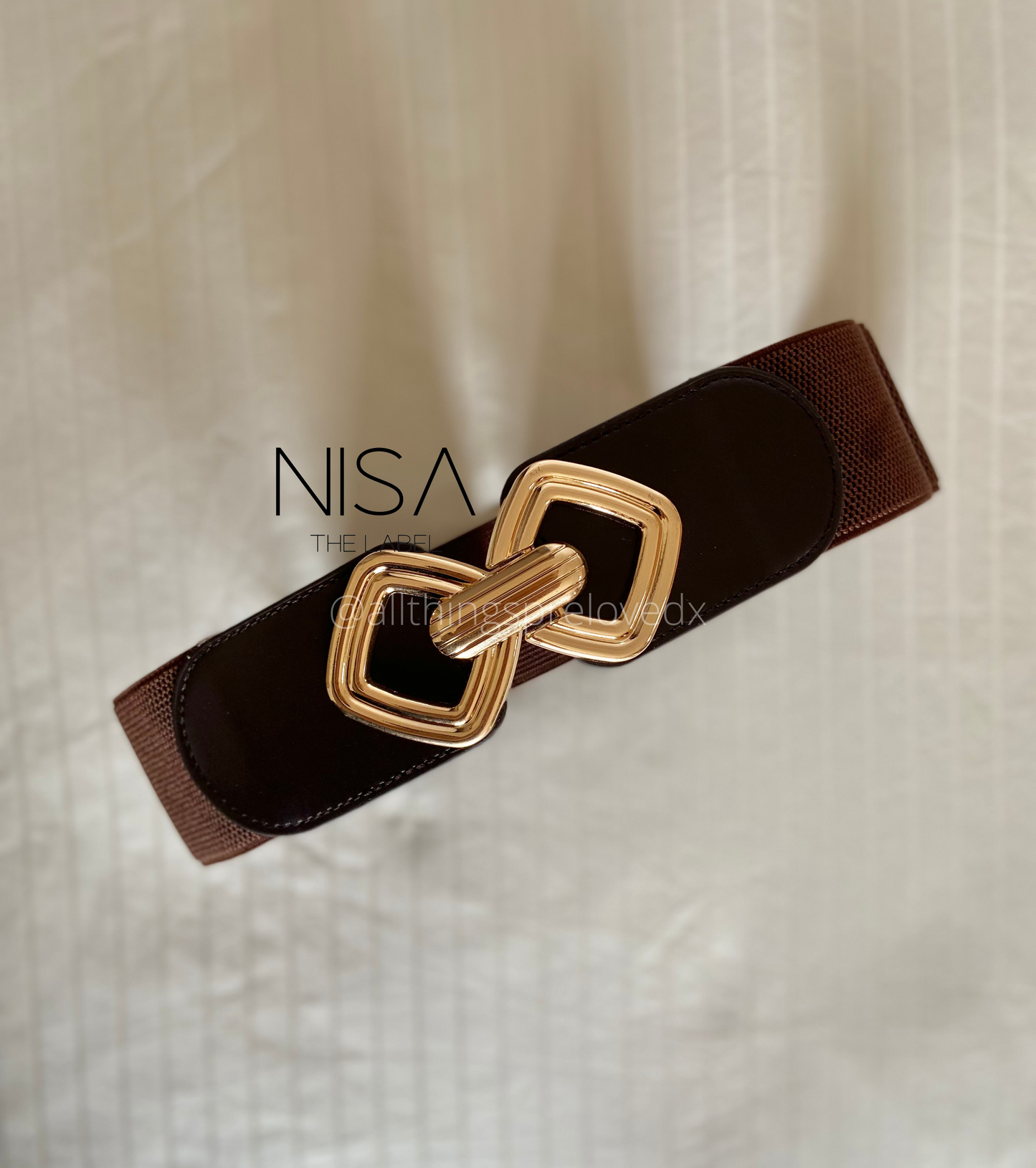 Diagonal knot buckle waist cincher belt