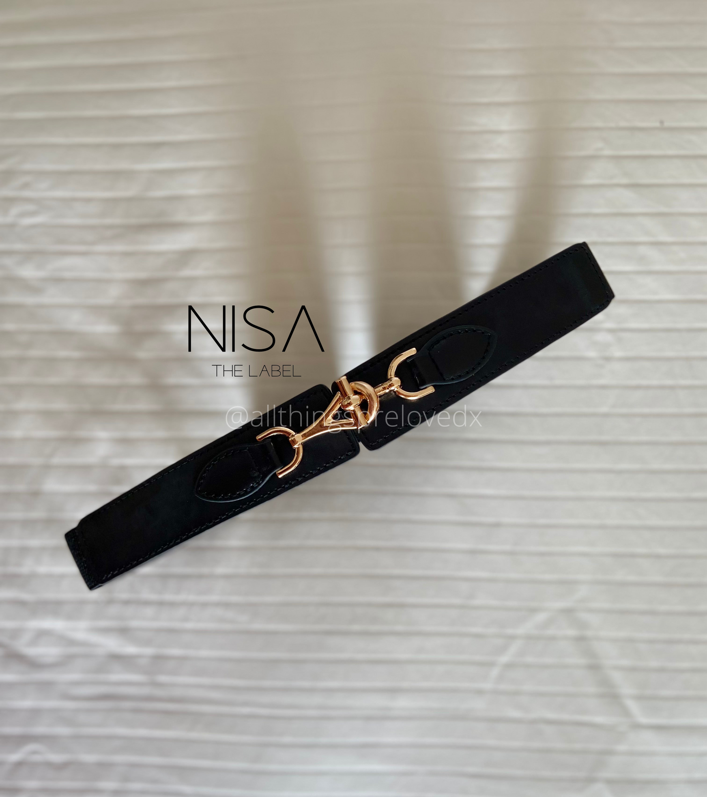 Roll pin horsebit style buckle waist cincher belt