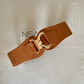 C metal lock buckle waist cincher belt