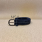 Braided gunmetal buckle basic belt