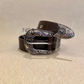 Vintage metal buckle eyelet basic belt