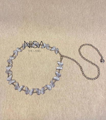 Mercury butterfly metal chain belt