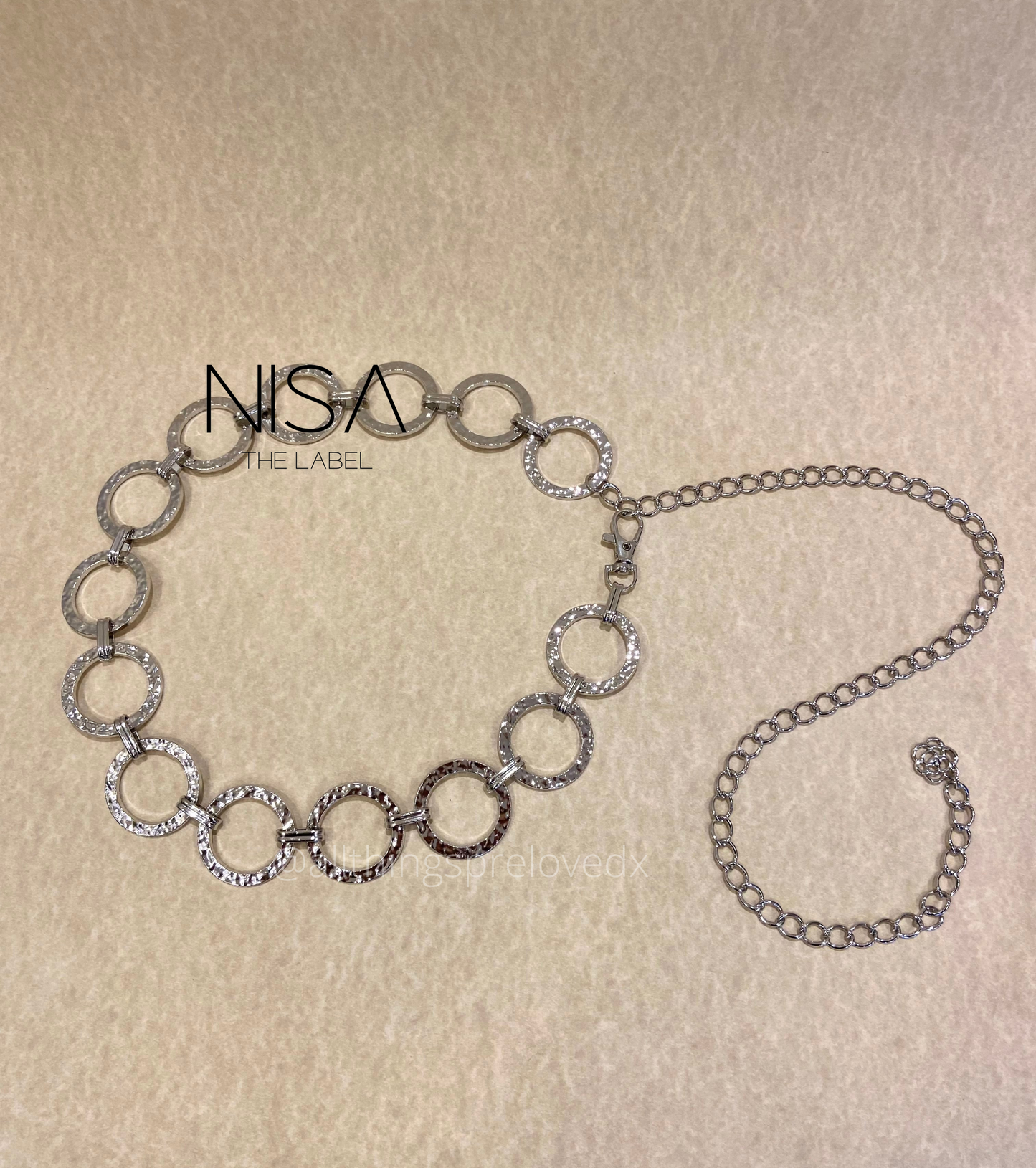 Foil round metal chain belt