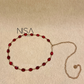 Gem stones metal chain belt