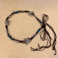 Silver butterfly embellished rope turquoise beads waist belt