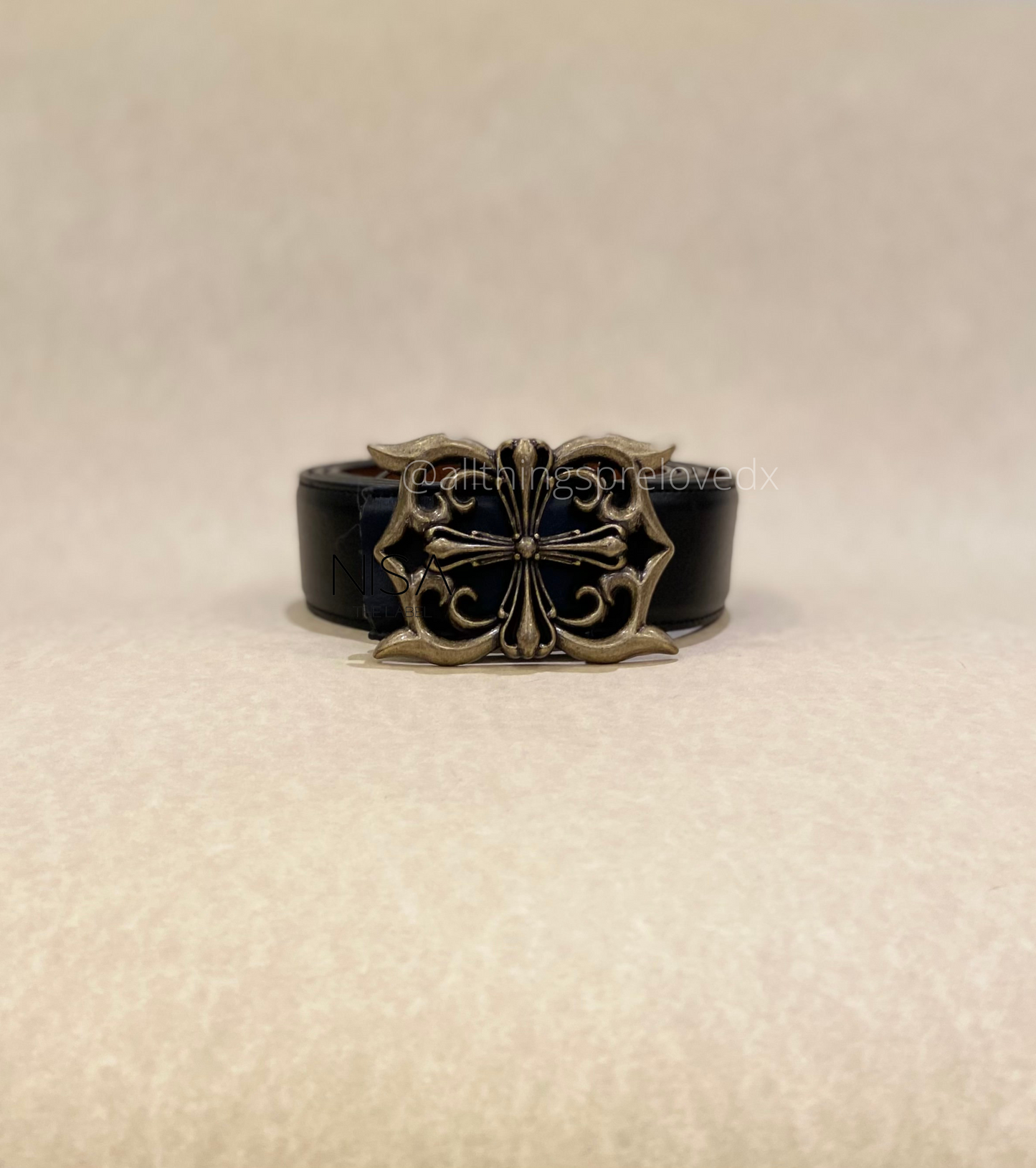 Maleficent detailed metal buckle basic belt